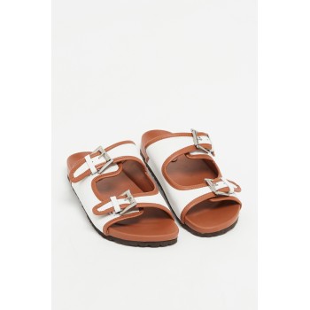 Mules bicolores en cuir - 02 - 31666162