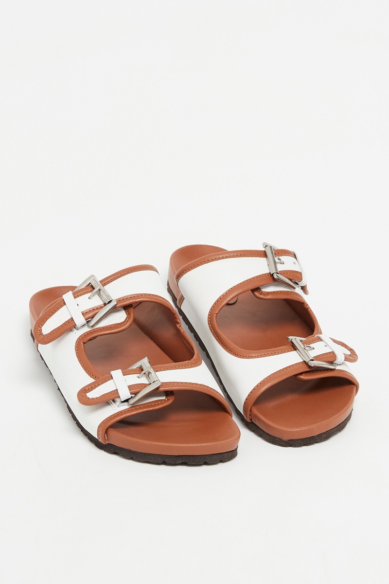 Mules bicolores en cuir - 02 - 31666162