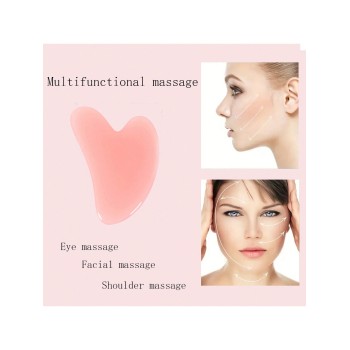 1 set/Rose 2 pièces Ensemble de rouleaux de massage facial et oculaire en résine, outil de massage facial double extrémité et outil de soin de la peau Guasha, adapté à une utilisation quotidienne pour les hommes et les femmes - 33443894