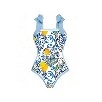 Maillot de bain une pièce rétro conservateur pour plage, spa et station balnéaire avec contrôle du ventre - Style européen et américain, fond avec jupe (Taille unique convient à la plupart) - 34086853