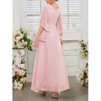 SHEIN Belle Robe De Demoiselle D'honneur Avec Applique Élégante Et Romantique - 30084790