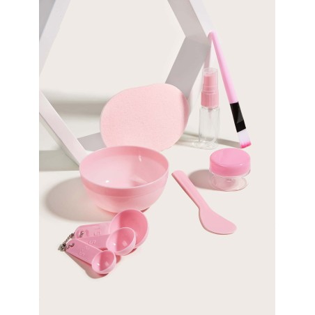 9 pièces Rose Masque Pour La Peau Bol Avec Éponge Ensemble , 9 En 1 DIY Soin De La Peau Masque Pour La Peau Mélange Set D'outils , Avec Masque Pour La Peau Bol Bâton Spatule En Silicone Brosse Pour Masque Facial Et Doux Brosse - 3489994