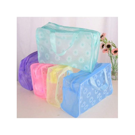 1 pièce Sac cosmétique étanche en PVC imprimé floral créatif pour les articles de toilette et les produits de bain lors des voyages ou pour le rangeme e maquillage,trousse de toilette - 33428453