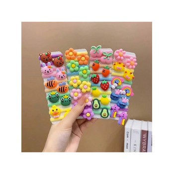 20 Pièces Mignons Élastiques À Cheveux, Convient Pour Les Petites Filles, Avec Animaux De Dessin Animé, Nœuds Et Fleurs, Accessoires Parfaits Pour Une Utilisation Quotidienne En Toutes Saisons - 30938668