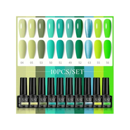 Nouvelle Arrivée 10pcs/set Set De Vernis À Ongles En Gel Coloré Avec Dissolvant De Vernis Émail À Base De Gel Uv Led Durcissable Longue Durée D’art Des Ongles Diy À Domicile - 26153219