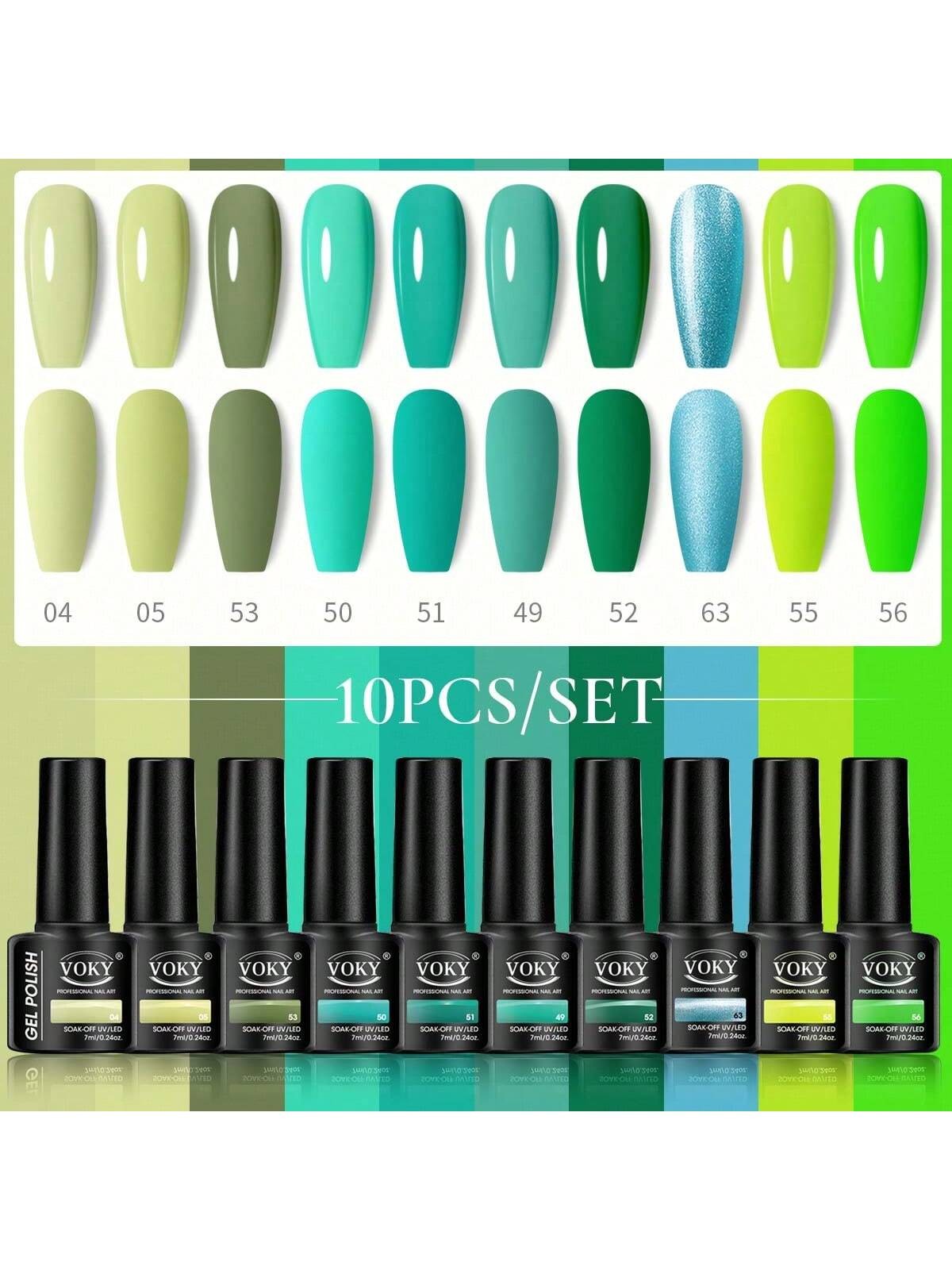 Nouvelle Arrivée 10pcs/set Set De Vernis À Ongles En Gel Coloré Avec Dissolvant De Vernis Émail À Base De Gel Uv Led Durcissable Longue Durée D’art Des Ongles Diy À Domicile - 26153219