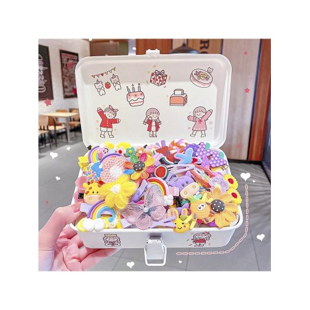 42 pièces / Set Opp Filles Multicolore dessin animé Lapin Clips de cheveux en argile douce BB Épingles à cheveux mignon Accessoires pour les cheveux, Non nocif pour les enfants, utilisation quotidienne - 33476880