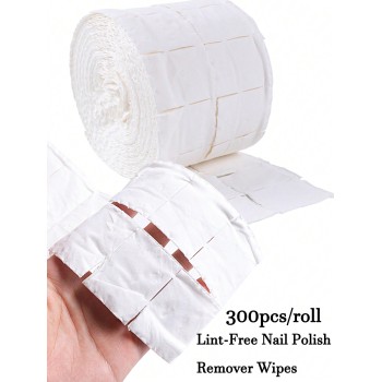 300 Pièces/rouleau Lingette De Dégraissant Sans Peluche Pour Vernis À Ongles, Polissage De Gel, Nettoyage Et Outil De Manucure - 26968974