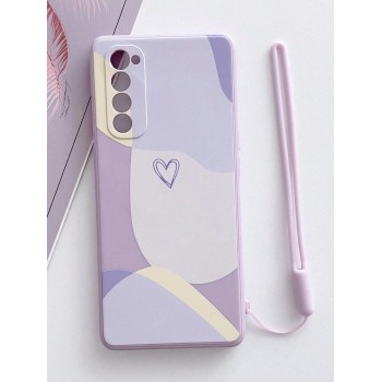 Coque de téléphone antichute à motif cœur avec lanière, Compatible avec iPhone15/15Plus/15Pro/15Promax - 14817907