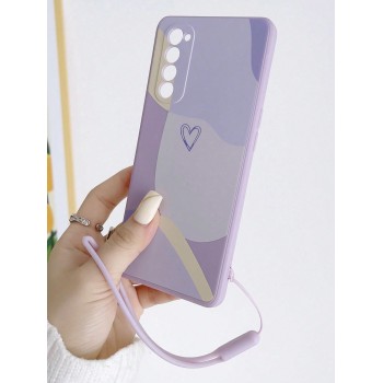 Coque de téléphone antichute à motif cœur avec lanière, Compatible avec iPhone15/15Plus/15Pro/15Promax - 14817907