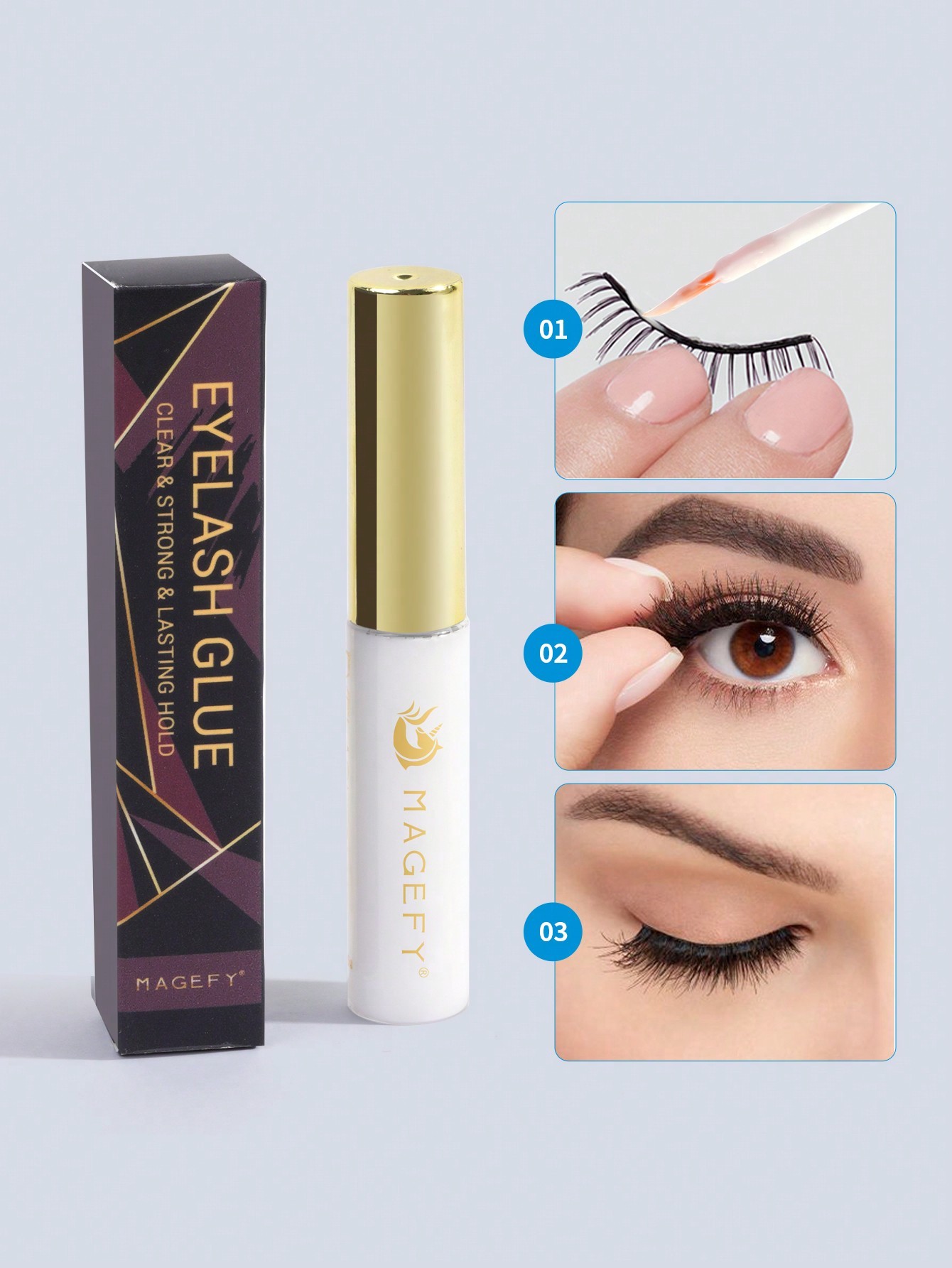 Magefy 1 Pièce Colle À Cils, Naturellement Invisible Après Séchage, Adhérence Ferme Pour Une Utilisation Quotidienne Pour Les Cils, Essentiels De Voyage - 29168606