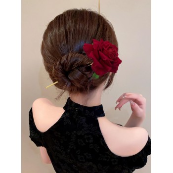 1 Pièce Épingle À Cheveux De Mode Décorée De Fleurs Pour Femmes, Élégante Pour La Décoration De Cheveux - 17313549