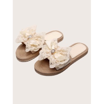 Espadrilles avec fausse perle - 2100582