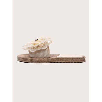 Espadrilles avec fausse perle - 2100582