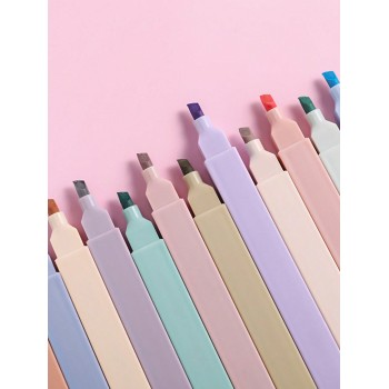 6 Pièces/set Marqueur Fluorescent Kawaii De Stylo De Couleur Légère Avec Pointe Douce, Papeterie Étudiante Pour Album Photo Et Journal Diy - 31417580