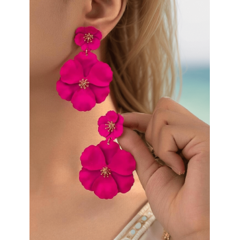 Boucles d\"oreilles pendantes à fleurs, ensemble de 2 - 32797597