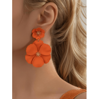 Boucles d\"oreilles pendantes à fleurs, ensemble de 2 - 32797597