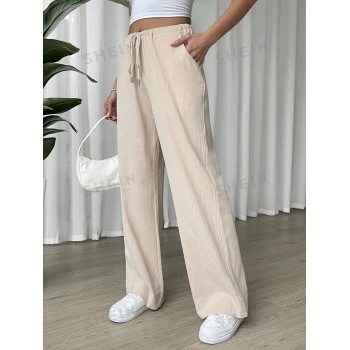 SHEIN EZwear Pantalon ample à cordon à poche - 13260730