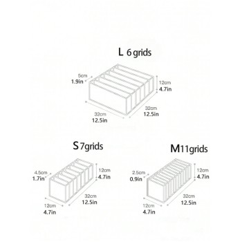 3 pièces Sac de rangement de compartiment de sous-vêtements noirs, boîte de rangement de style de tiroir pour stocker des chaussettes - 32536111