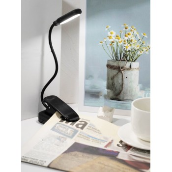 1 pièce Lumière de livre de bras réglable portable avec clip, lampe de lecture sans fil avec pile, lampe de bureau, lampe de lecture pour la nuit, cad re, lampe pour la lecture - 12916860