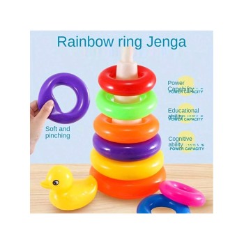 Jouets d'empilage pour enfants Tour d'empilage de canards arc-en-ciel pour nourrissons et tout-petits de 0 à 3 ans (couleur aléatoire) Jouets de puzzle pour cadeaux de Noël et d'Halloween, école, étudiant, papeterie, fournitures scolaires - 23175120