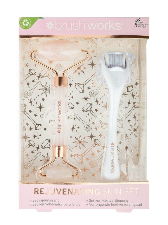 Set rajeunissant - Rouleau quartz rose & rouleau aiguilles de dermabrasion