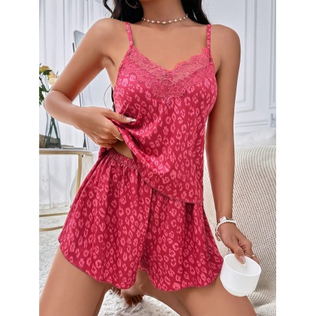 Ensemble De Pyjama Femme Léopard Bretelle - 25867832