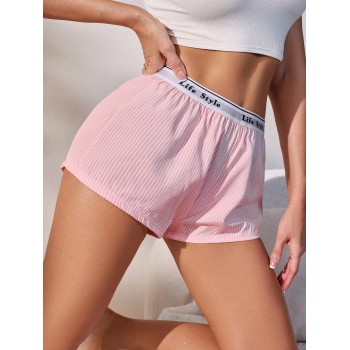 Confortable Culottes de sport pour femmes, style masculin ample à rayures - 35732009