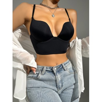 Soutien-gorge unicolore à armature - 11977390