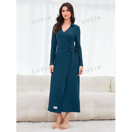 SHEIN Mulvari Robe à applique croisé à nœud - 11713209