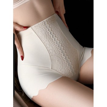 Sous-vêtements taille haute sculptants pour femmes, gaines post-partum, contrôle du ventre et levage des fesses, entrejambe antibactérien en soie - 36843221