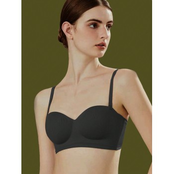 Soutien-gorge Sans Couture Sans Bretelles Pour Femmes, Tasse Ab Push-up Pour Les Petites Poitrines Et Anti-affaissement, Rassemblement Latéral, 2 Façons De Le Porter - 22299918