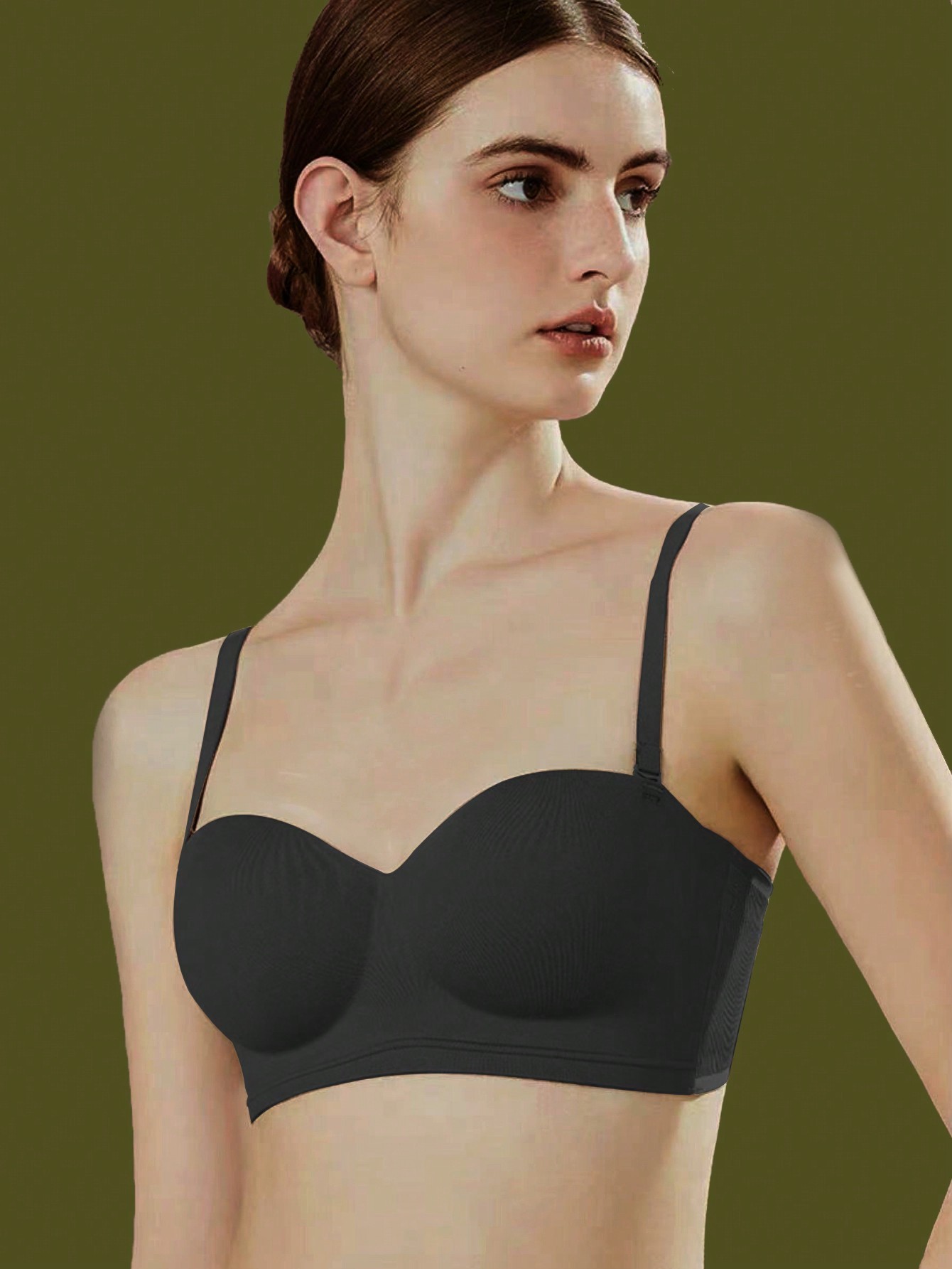 Soutien-gorge Sans Couture Sans Bretelles Pour Femmes, Tasse Ab Push-up Pour Les Petites Poitrines Et Anti-affaissement, Rassemblement Latéral, 2 Façons De Le Porter - 22299918