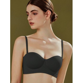 Soutien-gorge Sans Couture Sans Bretelles Pour Femmes, Tasse Ab Push-up Pour Les Petites Poitrines Et Anti-affaissement, Rassemblement Latéral, 2 Façons De Le Porter - 22299918