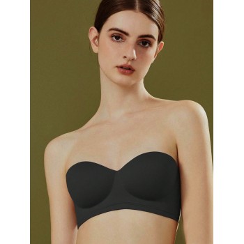 Soutien-gorge Sans Couture Sans Bretelles Pour Femmes, Tasse Ab Push-up Pour Les Petites Poitrines Et Anti-affaissement, Rassemblement Latéral, 2 Façons De Le Porter - 22299918