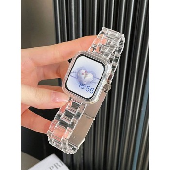 1 pièce Apple Watch Band Women mode Transparent Watch Strap Compatible with Apple Watch Band 38mm 40mm 41mm 42mm 44mm 45mm Simple Trendy Apples Watchb , bracelet de montre Apple Watch, accessoires de bracelet de montre Apple Watch, bracelet Apple Watchband, watchbands pour smartwatch - 33811368