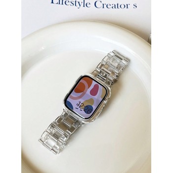 1 pièce Apple Watch Band Women mode Transparent Watch Strap Compatible with Apple Watch Band 38mm 40mm 41mm 42mm 44mm 45mm Simple Trendy Apples Watchb , bracelet de montre Apple Watch, accessoires de bracelet de montre Apple Watch, bracelet Apple Watchband, watchbands pour smartwatch - 33811368