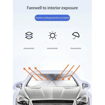 Restez Frais Et Protégé Avec 1 pièce Pare-soleil Pour Voiture Pour L'été - 30191504