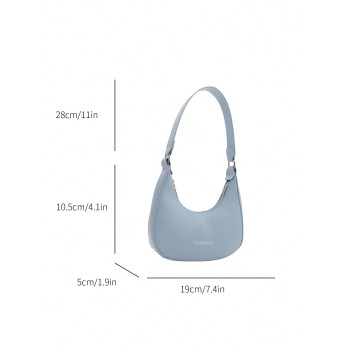 1 Sac Sous Les Bras En Forme De Croissant À La Mode Avec De Larges Bretelles, Sac À Bandoulière Simple Minimaliste - 28295714