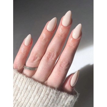 30 pièces Élégant Ensemble de faux ongles en forme d'amande longs, minimalistes, anciens, roses et unicolore de type lotus pour un usage quotidien des femmes. Fournitures pour ongles pressés - 35111344