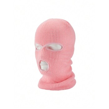 1 pièce Unisexe Branché Hip hop En Tricot Béret Chapeau Avec 3 Trous , Chaud Hiver Bonnet Pour Port Quotidien - 24735202