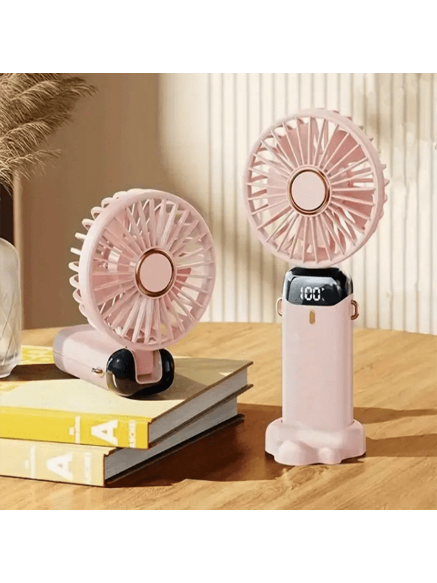 1 pièce Mini ventilateur portable, ventilateur personnel à main mini ventilateur USB rechargeable avec 5 vitesses, ventilateur mini pliable à 90° à pi chambres de bureau à l'extérieur en voyage camping, fournitures de retour à l'école - 21530538