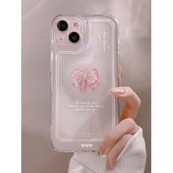 Nœud Gucadi fait à la main en cristal transparent avec un autocollant en forme de cœur compatible avec l"étui iPhone (15/15 Plus/15 Pro/15 Pro Max) - 25564509