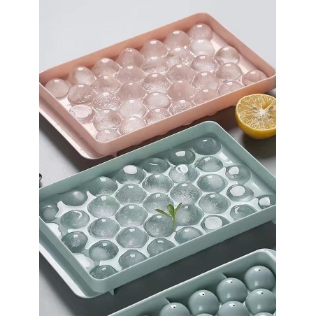 1 pièce De Couleur Aléatoire En Plastique Bac À Glace , Minimaliste 33 grille Moule De Boule De Glace Avec Couvercle Pour Domicile - 15822593