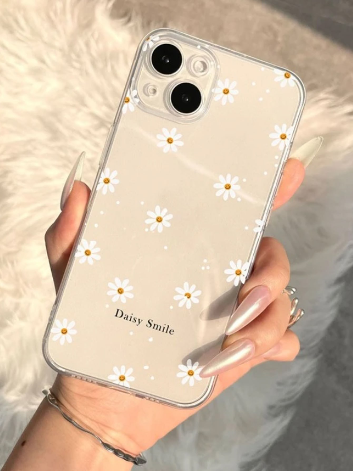 Étui de téléphone clair avec motif de fleurs florales compatible avec iPhone 15/15Pro/15Plus/15Promax - 21053049