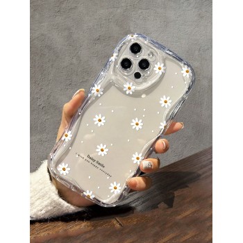 Illuminez votre iPhone avec un motif de sourire de marguerite, étui de téléphone simple épaissi anti-chute compatible avec iPhone - 35343267