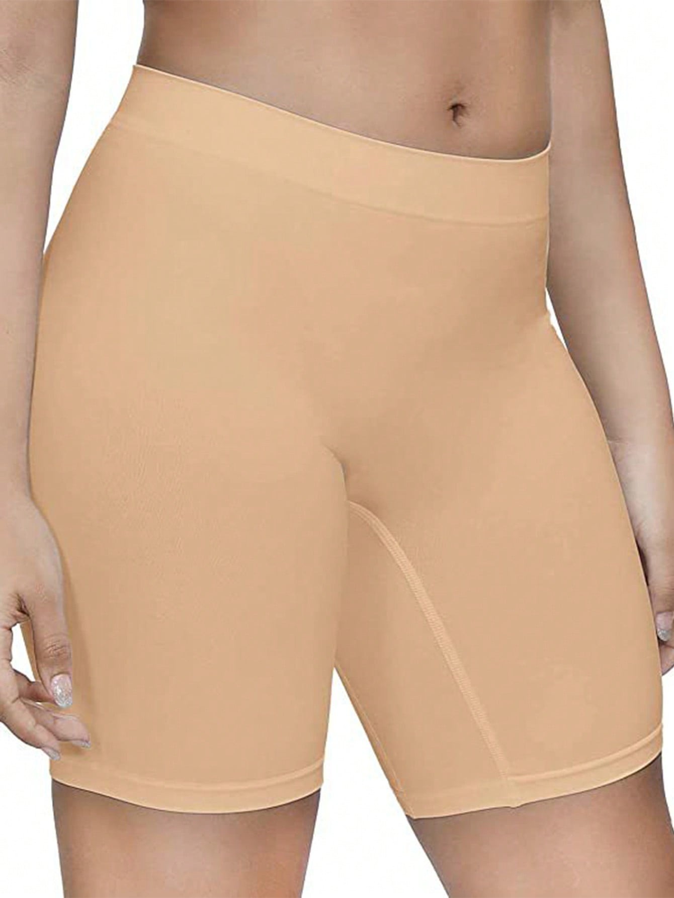 1 pièce Femmes shorts sans soudure taille haute vêtements de sport respectueux de la peau Sous-vêtements de sculpture corporelle avec design plat et oblique pour la forme physique. - 33413000