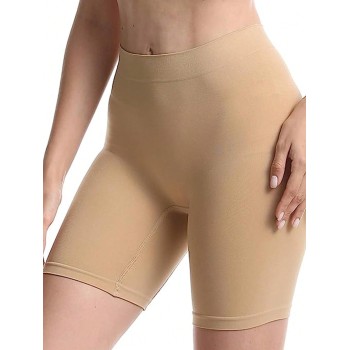 1 pièce Femmes shorts sans soudure taille haute vêtements de sport respectueux de la peau Sous-vêtements de sculpture corporelle avec design plat et oblique pour la forme physique. - 33413000