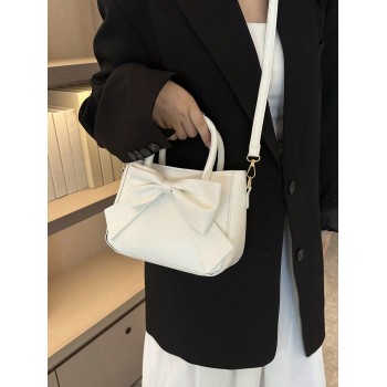 Sac À Main Décoré D'un Nœud Luxueux - Sac À Main À Double Poignée Pour Femmes, Petit Sac Bandoulière Pour Femme À La Mode - 26036033