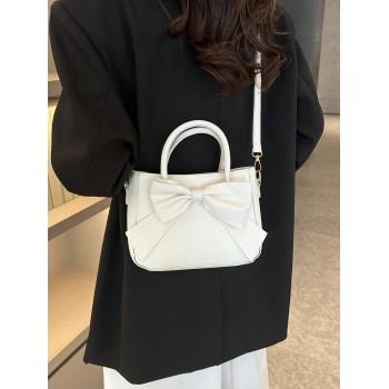 Sac À Main Décoré D'un Nœud Luxueux - Sac À Main À Double Poignée Pour Femmes, Petit Sac Bandoulière Pour Femme À La Mode - 26036033